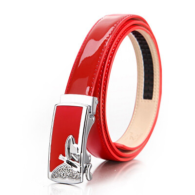 

Seven wolves belts ladies feng shine cowboy wild automatic buckle ladies belt fashion decoration fine belt pants belt female 7A427062400 big red