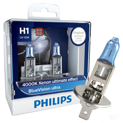 

Philips (PHILIPS) Blue Star Light H4 upgrade car light bulb 2 package color temperature 4000K