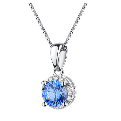 

AFFINER 925 Silver Blue Harbor Necklace Women Fashion Jewelry Gift AFP2035