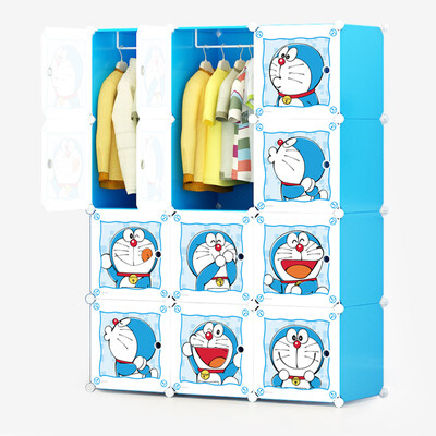 

Jingdong supermarket Kou Si Duo A dream wardrobe resin cartoon combination simple wardrobe 8 door 6 grid 1 hanging ordinary sect