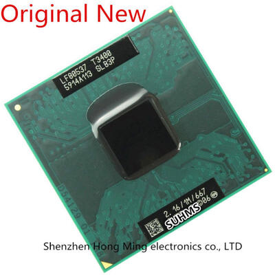 

Official version of the original Pentium dual-core T3400 SLB3P notebook CPU 2161M667 PGA Chipset