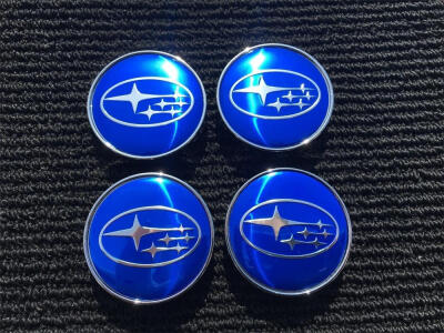 

4Pcs x 60mm NEW SUBARU BLUE CENTER WHEEL LOGO HUB COVER CAPS RIM EMBLEM