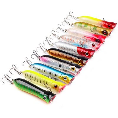 

1PC Plastic Hard Popper Fishing Lures 10 цветов Приманки баса 11.68g-0.412oz Жесткие приманки 8.5cm-3.35 «Рыболовные снасти