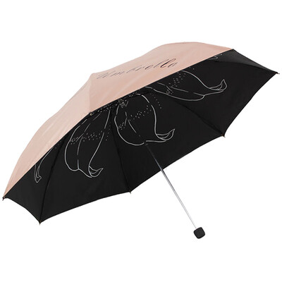 

Paradise umbrella UPF50 vinyl three fold umbrella sun umbrella pink 31020E