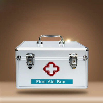 

Jinlongxing (Glosen) B016-1 алюминиевый сплав аптечка первой помощи 12-дюймовый семейный двухслойный ящик для хранения ящиков с лекарственными средствами