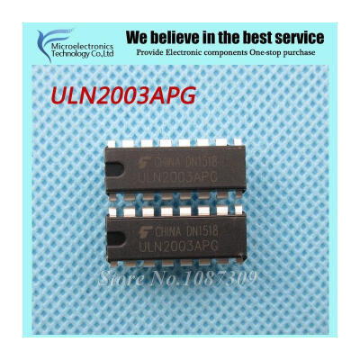 

10pcs free shipping ULN2003APG ULN2003A ULN2003 ULN2003AP DIP-16 Darlington Transistors 7-Circuit 27kOhm 500mA 50V VCE 1K HFE