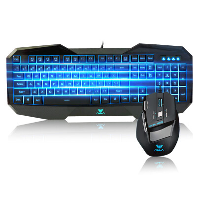 

Tarantula (AULA) Killing Souls Eight Short Set Backlit Wired Mouse Set USB Keyboard Black