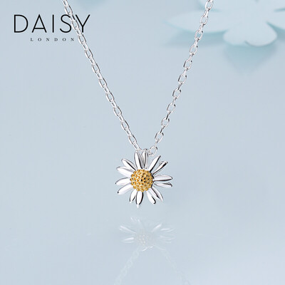 

British DAISY LONDON handmade daisy 12mm pendant 925 silver necklace