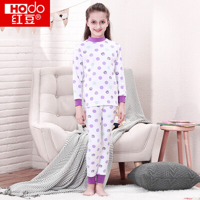 

Red beans children&39s cotton underwear suit men&39s large children autumn&winter high-necked cartoon printing 100 cotton Qiu Qiuqiu children&39s cotton sweater HD8086G pink 110