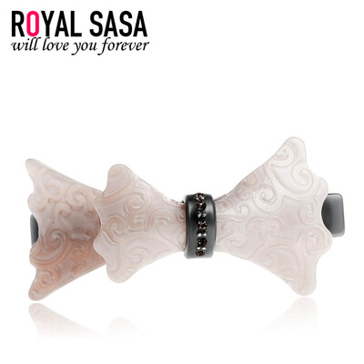 

Royal Sasa (Royalsasa) headdress hair accessories horizontal folder spring clip tray top clip ponytail clip bow acrylic crystal pink