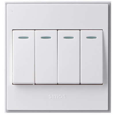 

Simon Electric (simon) V51042BYT four open double control 56C series with fluorescent four open dual control switch socket