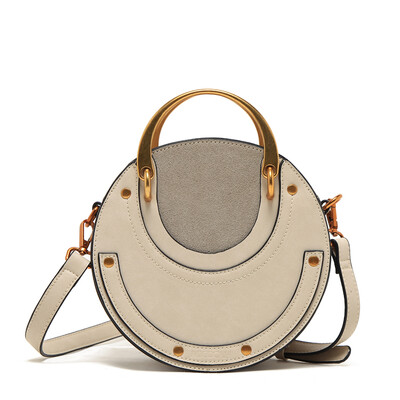 

MICOCAH Retro Metal Rivet Ring Hand bag Should Messenger For Women 3 Colors GH50010