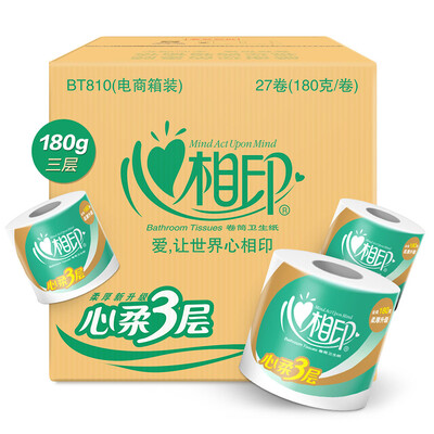 

Heart of the toilet paper rolls soft heart rolls roll 3 layer 180g * 27 volumes (FCL sales