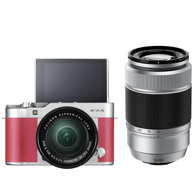 

Fuji (FUJIFILM) X-A3 (XC16-50II / XC50-230II) Розовый красный одномощный комплект с двумя объективами 24,2 миллиона пикселей 180 градусов с сенсорным экраном WIFI