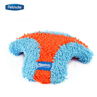 

Petmate large medium&small dogs pets golden edging plush frisbee training dog toys