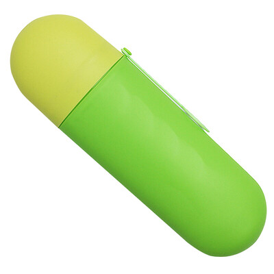 

Mate line mouth cup toothbrush box men&women travel portable toothbrush cup toothpaste storage box brushing cup wash suit green yellow BL1098