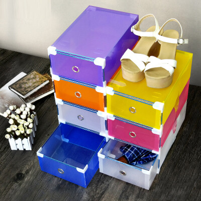 

Melody thick padded transparent storage shoe box metal edging female models 6 Pack
