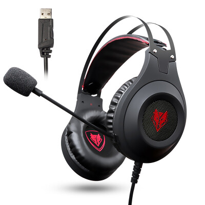 

Wolf Bo Wang (NUBWO) N2 computer headset music game headset K song heavy bass USB with microphone voice black