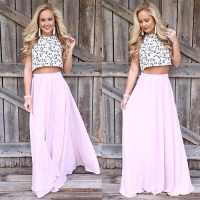 

CANIS@Women Long Skirt New Fashion Bohemian Beach Pleated Skirt Summer Long Dress