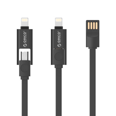 

ORICO (ORICO) LTE-10 Apple / Andrews charging data cable combo Andrews + Lightning dual-use multi-function USB charging cable 1 m black