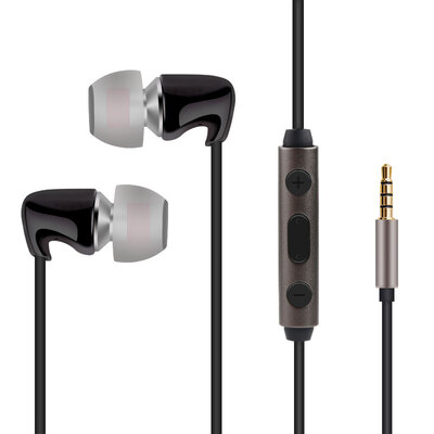 

Newman NM NM-ST01 bright shiny wire-controlled ceramic phone headset Stereo ear with wheat Suitable for Apple Huawei millet oppo vivo black