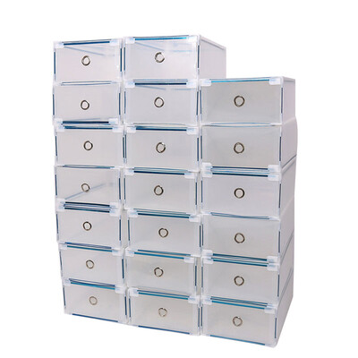 

Melody thick padded transparent storage shoe box metal edging mens 6 Pack