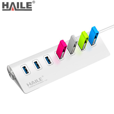 

HAILE Haile HU-11 bevel 7 USB3.0HUB концентратор настольный компьютер / яблоко и другие обычные записные книжки общий разделитель 80 см серебристый