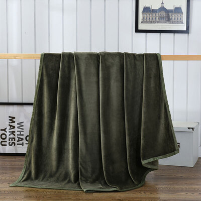 

Yingxin textile mink velvet leisure blanket padded coral fleece blanket nap air-conditioned blanket flannel blanket towel khaki 200 230cm