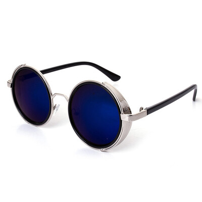 

Men and women with the same paragraph retro round glasses steam punk sunglasses card sunglasses mirror as gift for men and women