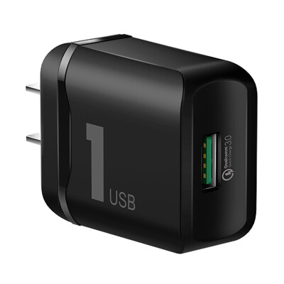 

Локк (ROCK) QC3.0 зарядное устройство быстрой флэш-порт USB штекер головки rechargeyour подходит просо 5/6 / Samsung / Huawei P9P10 как черные