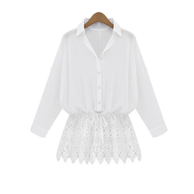 

A new summer dress lace shirt with long sleeves&a ladys blouse