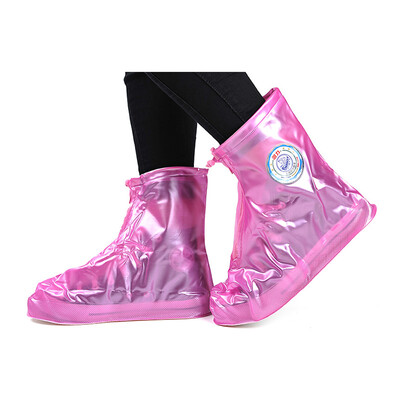 

Warrior Rain boots Men&women Adult Rainy Day Non-slip Waterproof Thicken Shoe Cover HXL227 Pink L