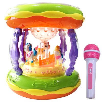 

Babamama children's hand drummer baby pat drummer story machine early childhood educational toys can be connected to the phone rechargeable mic with microphone CY-6009A