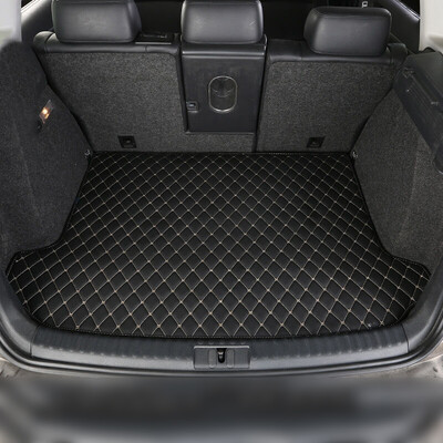 

Huashi Changan CS75 trunk mat Changan cs75 leather car trunk mat cs75 tail box mat modified cs75 special accessories rhombic models - sports black single-chip