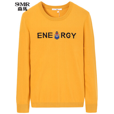 

Semir Knitwear Men's Round Collar Set Letter Characters Sweater Tide 14316071017 Medium Yellow M