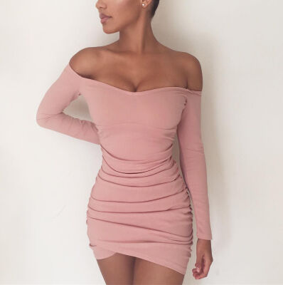 

CANIS@Womens Bandage Bodycon Off Shoulder Evening Party Cocktail Short Mini Dress