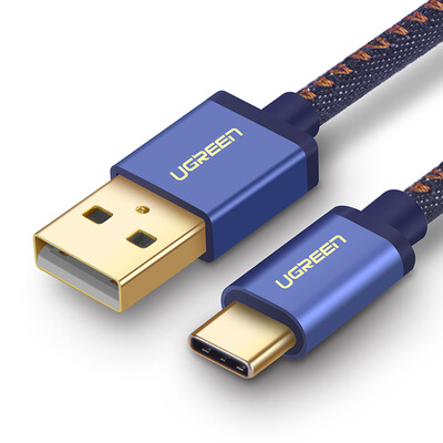 

Green Union Type-C data cable fast charge mobile phone charging line Andrews USB adapter charger power cord support Huawei P9 glory millet 65 music as 2 meters 40346 dark blue