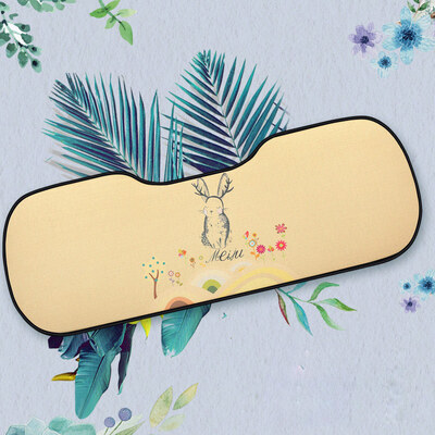 

Purple wind bell cartoon car seat four seasons universal without backrest three long pad cute imitation linen rear car seat cushion car seat cover antler rabbit