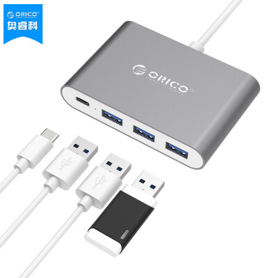 

ORICO (ORICO) RC3A типа с трансфицировали разветвитель 3 USB3.0 концентратор HUB PD MACBOOK расширение ноутбук адаптер фитинг глубокий космос золы