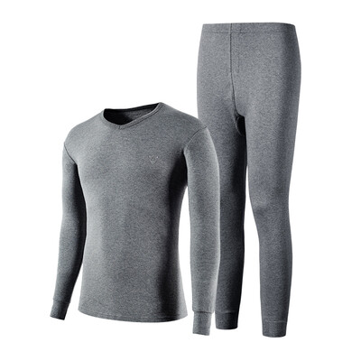 

Playboy Qiuyi Qiuku Mens Thin Cotton Thermal Underwear Set Round Collar Foundation Bottom Lingerie Cotton Sweater Navy XXL