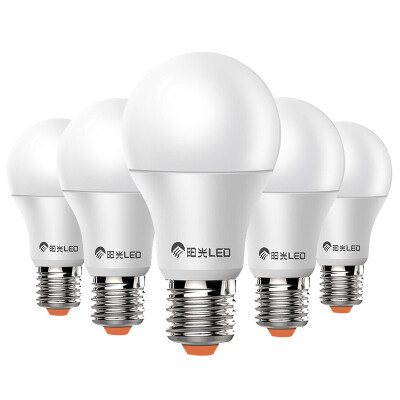 

Sunshine lighting LED bulb 9W energy saving lamp E27 screw mouth 6500K white light (five loaded)