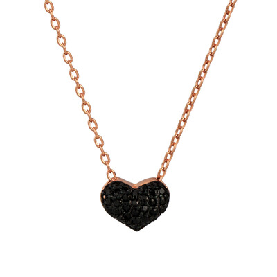 

Sunbeam jewelry full diamond dot love Peas S925 silver short chain black