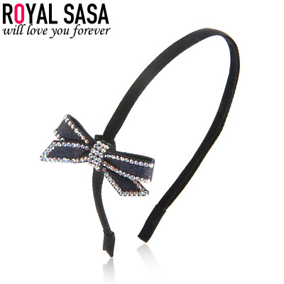 

Royal Salsa (Royalsasa) головной убор модные аксессуары для волос кристалл давление обруча пластина ткань лук оголовье синие чернила