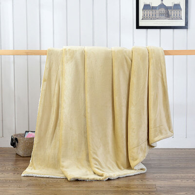 

Yingxin home textile lambskin blanket thickening flannel blanket home office lunch break coral fleece blanket towel khaki 150 200cm