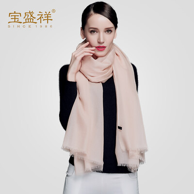 

Bao Shengxiang high-grade cashmere scarf female winter wild long section of solid color wool shawl dual-use students autumn Korean version of the warm collar w9703 turmeric