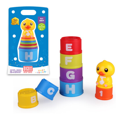 

Di (DIGO) cartoon duck stacking cup baby early childhood enlightenment stack music 0-1-3 years old baby educational toys children gift DG3710