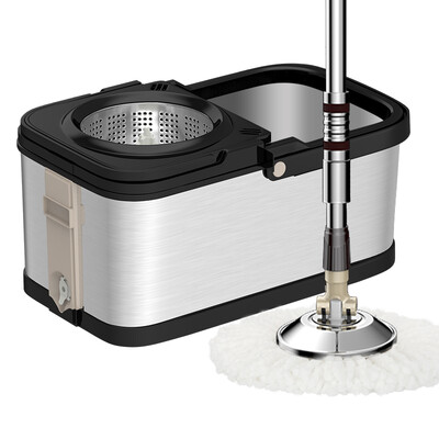 

JJ-A35 Dual-drive Rotary Mop Barrel Hand-held Stainless Steel Barrel Rotary Mop Mop Mop Pudding Good God Mop Cleaning Tool