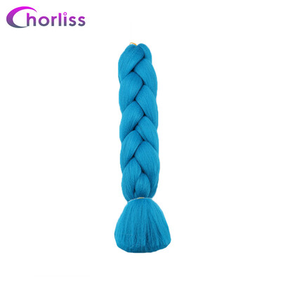 

Kanekalon Плетение Наращивание волос 24inch 100g / пакет Синтетические Jumbo плетенки Pure Color Six шт / уп