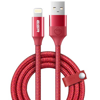 

(ESR) Apple MFI certified data cable Lightning charging cable for iPhone7 / 7 Plus / 6s / iPad Air / Pro braided gem red 1 m