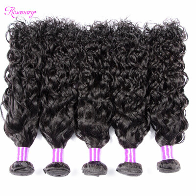 

Peruvian Water Wave Weave Ocean Wave Virgin Hair 4 Bundles Peruvian Human Hair Extensions 1B Natural Wavy Curly Hair water Wave
